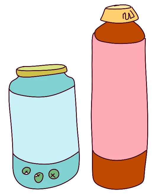 A condiments illustration