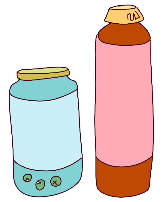 A condiments illustration