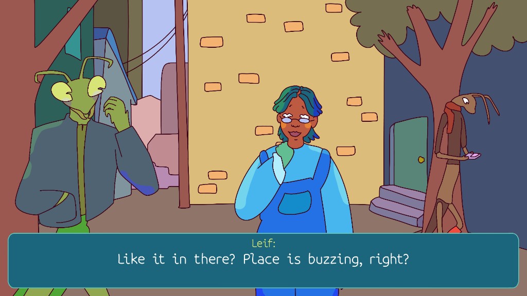 Mitch — street scene with Leif