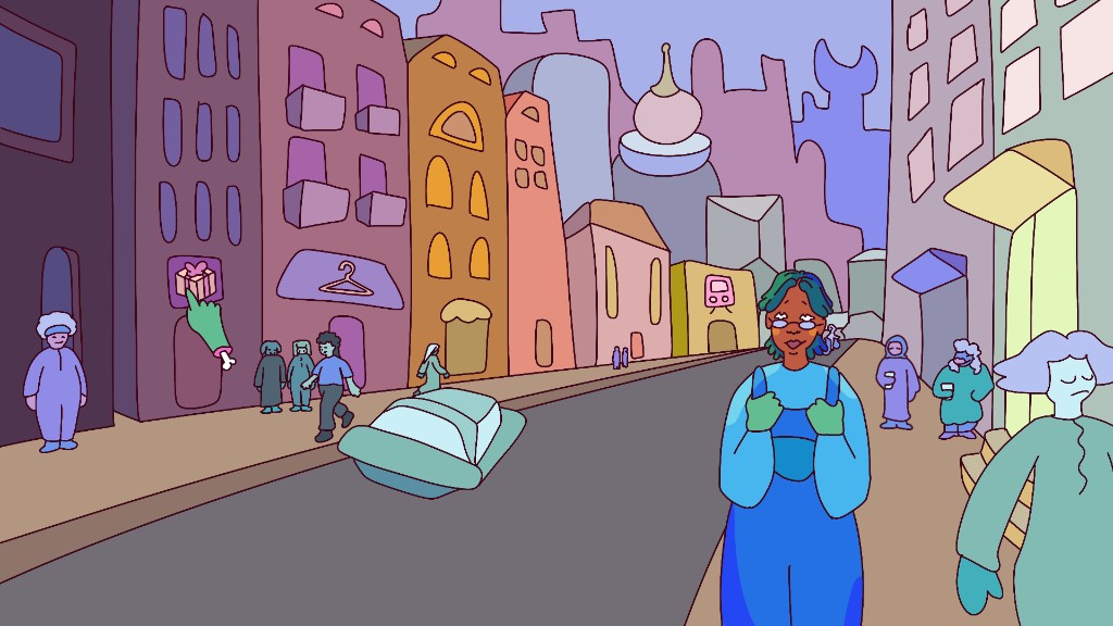 Mitch — alley with gift icon interaction